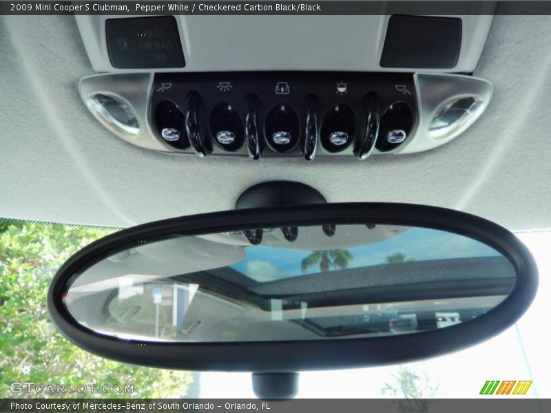 Pepper White / Checkered Carbon Black/Black 2009 Mini Cooper S Clubman