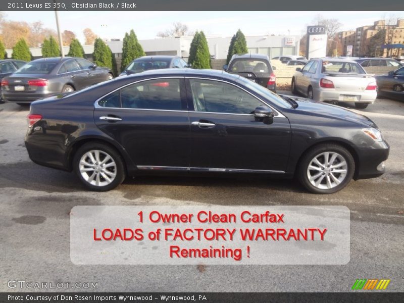 Obsidian Black / Black 2011 Lexus ES 350