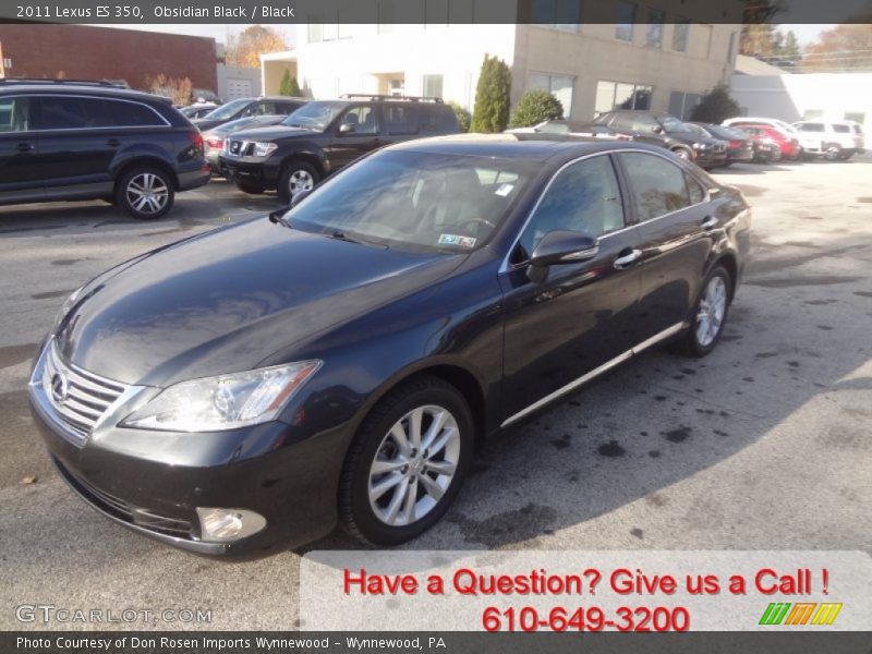 Obsidian Black / Black 2011 Lexus ES 350