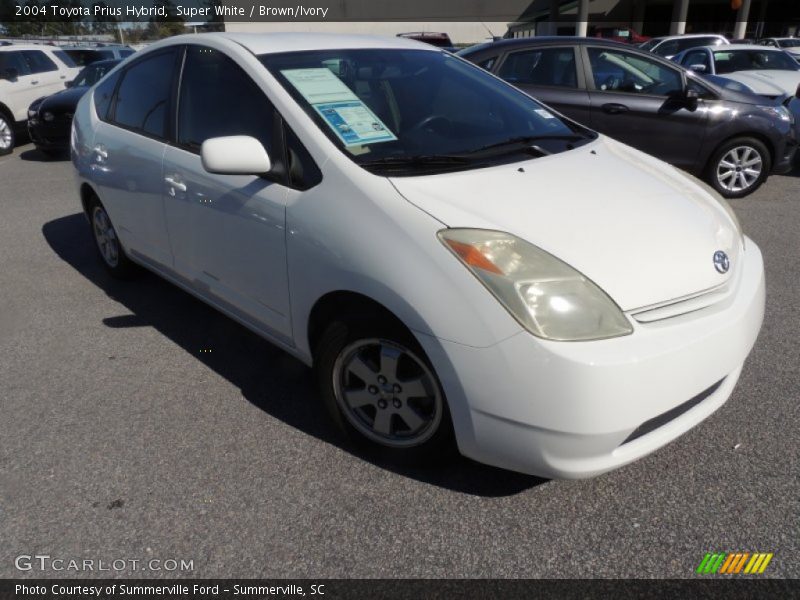 Super White / Brown/Ivory 2004 Toyota Prius Hybrid