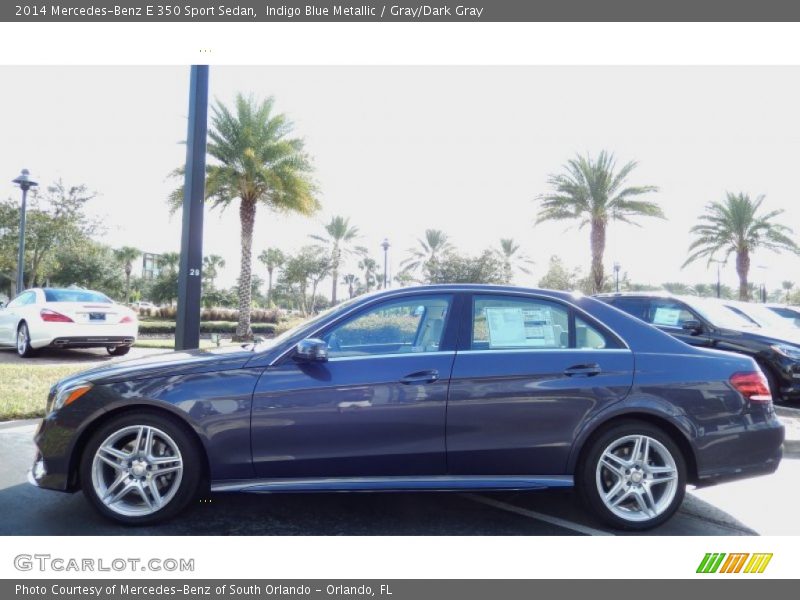 Indigo Blue Metallic / Gray/Dark Gray 2014 Mercedes-Benz E 350 Sport Sedan