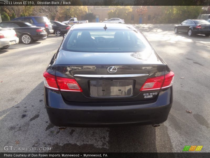 Obsidian Black / Black 2011 Lexus ES 350