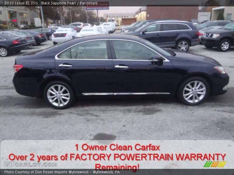 Black Sapphire Pearl / Parchment 2010 Lexus ES 350