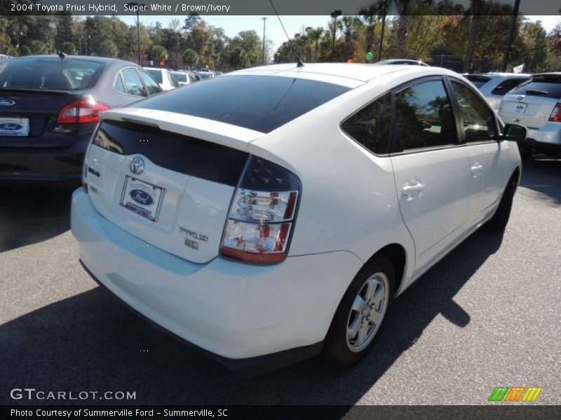 Super White / Brown/Ivory 2004 Toyota Prius Hybrid