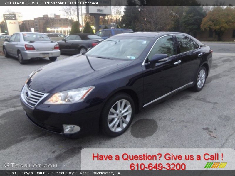 Black Sapphire Pearl / Parchment 2010 Lexus ES 350