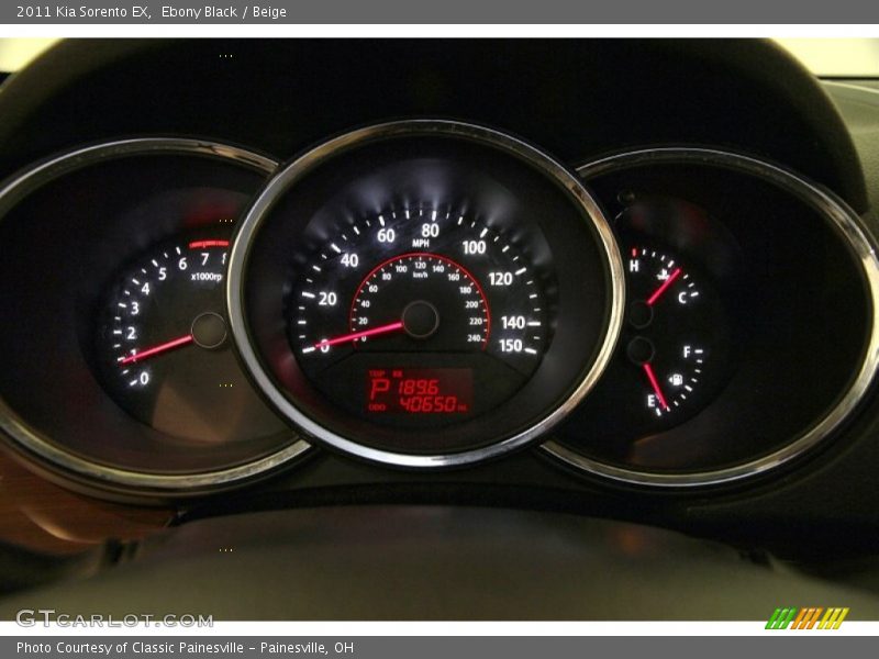 Ebony Black / Beige 2011 Kia Sorento EX