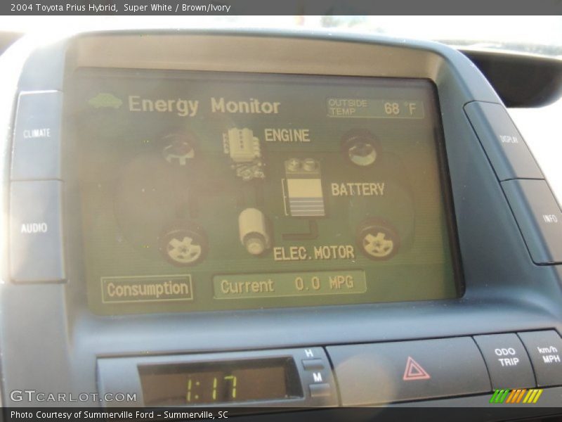 Super White / Brown/Ivory 2004 Toyota Prius Hybrid