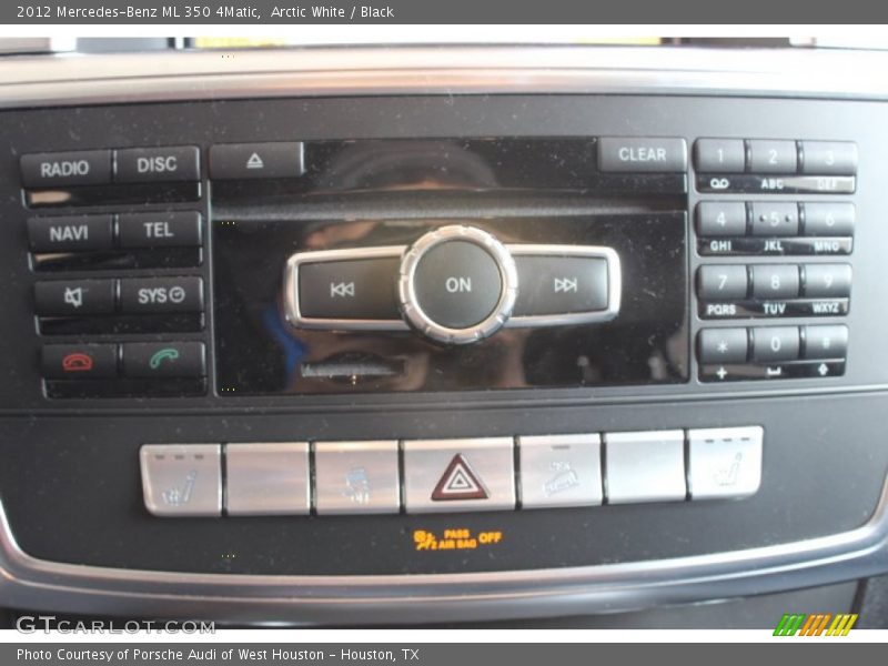 Arctic White / Black 2012 Mercedes-Benz ML 350 4Matic