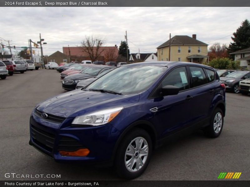 Deep Impact Blue / Charcoal Black 2014 Ford Escape S