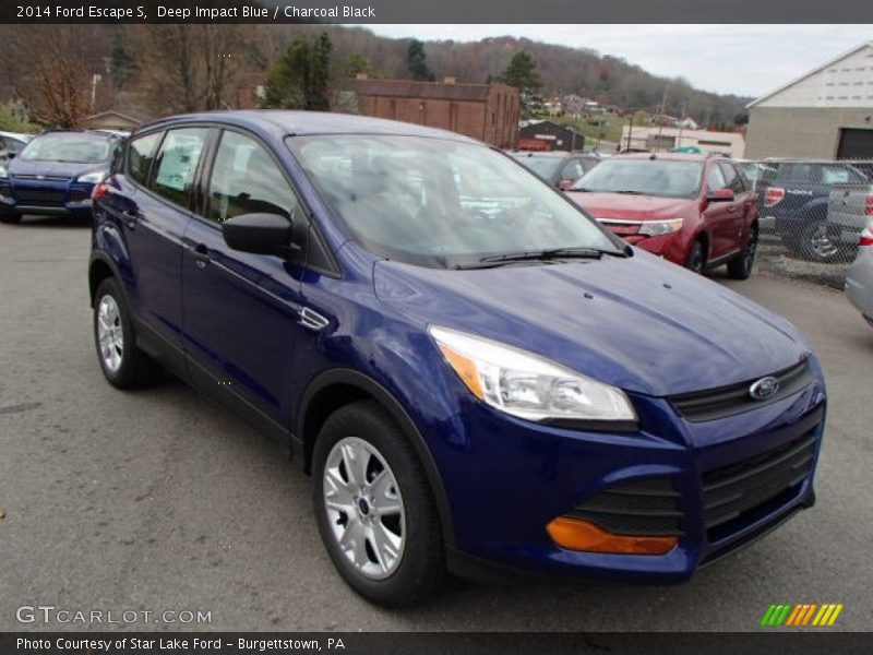 Deep Impact Blue / Charcoal Black 2014 Ford Escape S