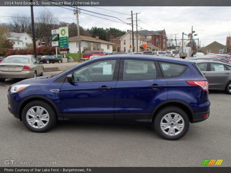 Deep Impact Blue / Charcoal Black 2014 Ford Escape S