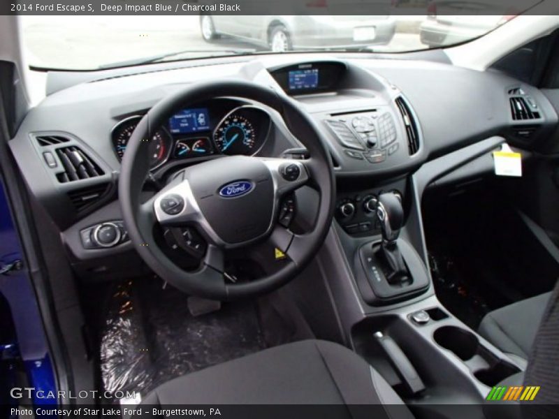 Deep Impact Blue / Charcoal Black 2014 Ford Escape S