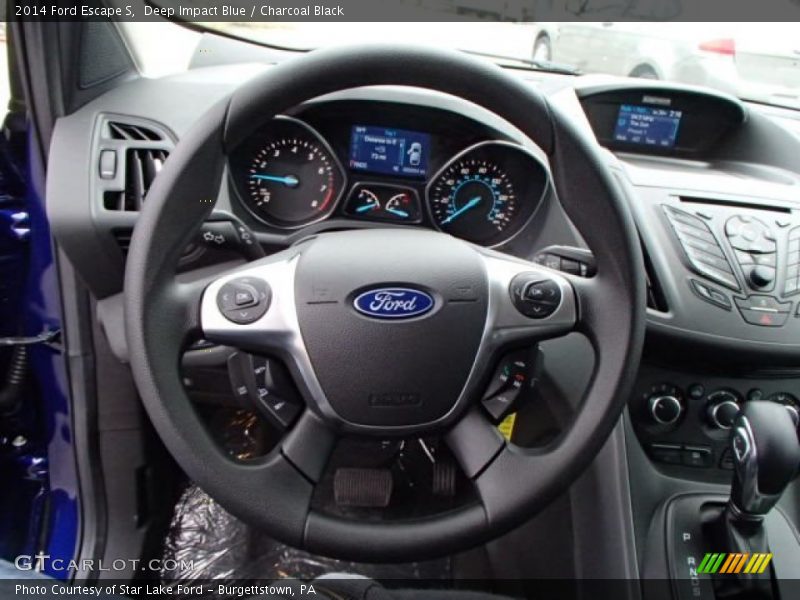 Deep Impact Blue / Charcoal Black 2014 Ford Escape S