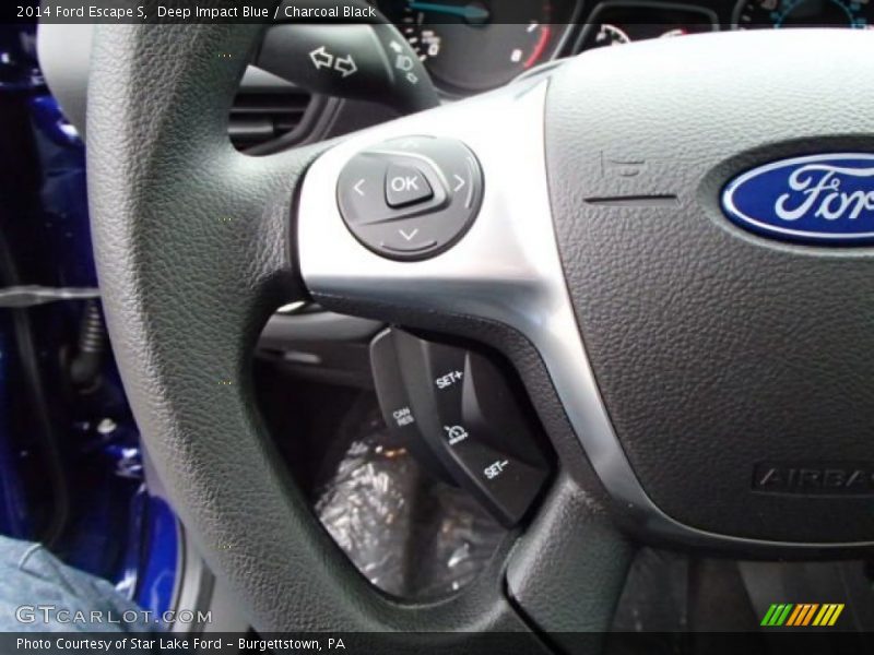 Deep Impact Blue / Charcoal Black 2014 Ford Escape S