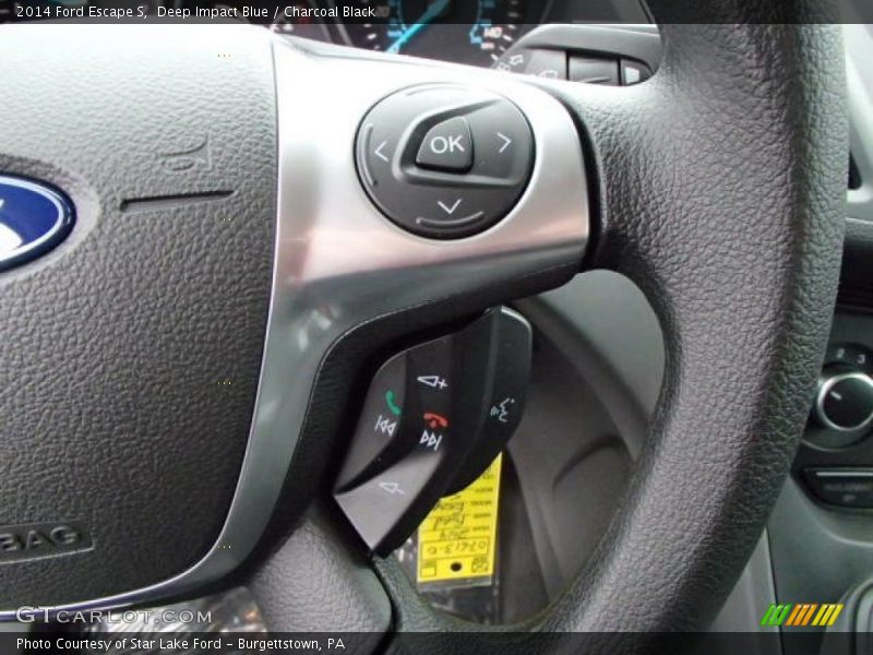 Deep Impact Blue / Charcoal Black 2014 Ford Escape S