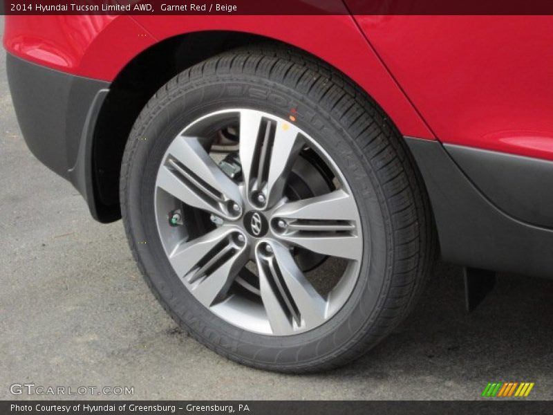 Garnet Red / Beige 2014 Hyundai Tucson Limited AWD