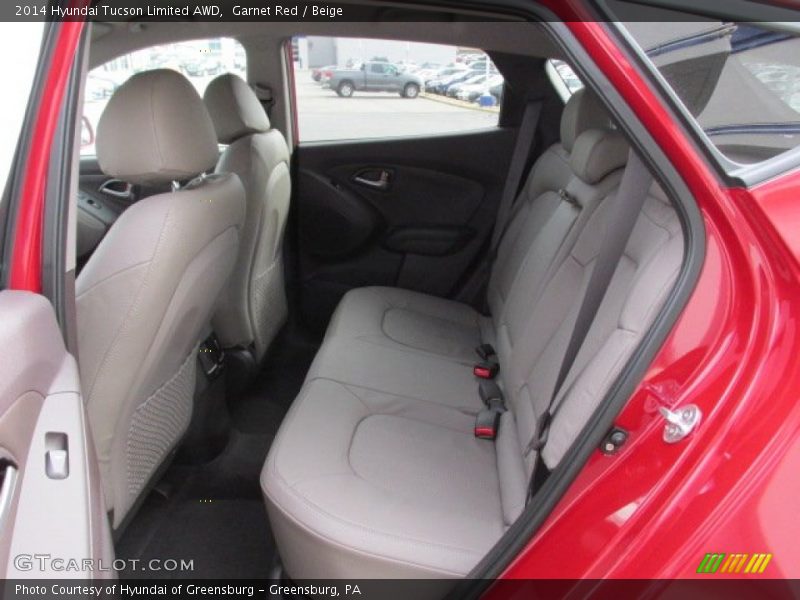 Garnet Red / Beige 2014 Hyundai Tucson Limited AWD