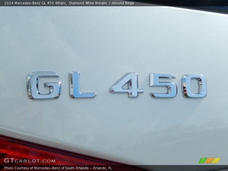 Diamond White Metallic / Almond Beige 2014 Mercedes-Benz GL 450 4Matic