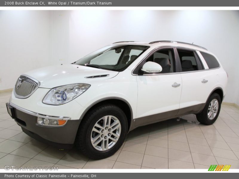 White Opal / Titanium/Dark Titanium 2008 Buick Enclave CX