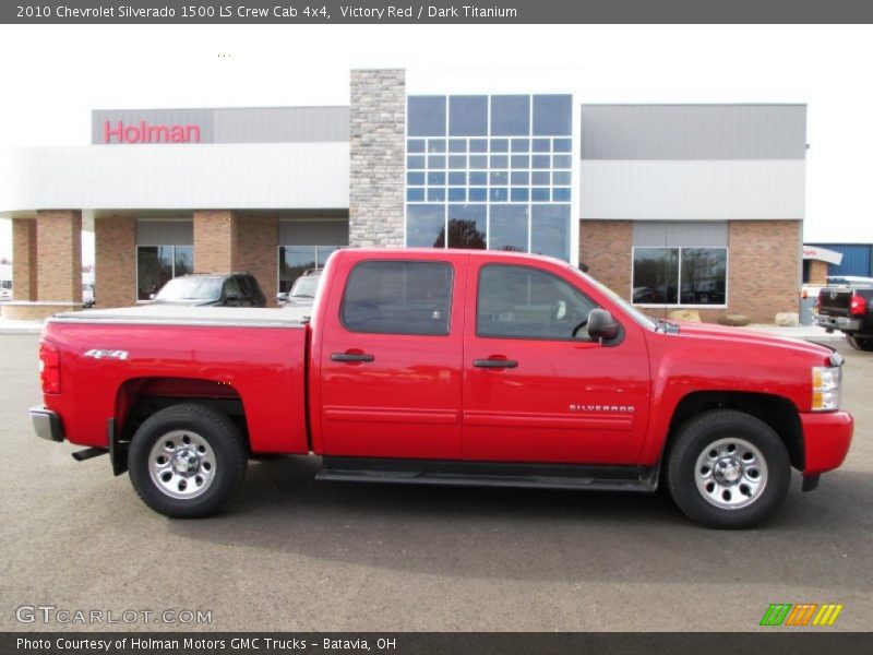 Victory Red / Dark Titanium 2010 Chevrolet Silverado 1500 LS Crew Cab 4x4