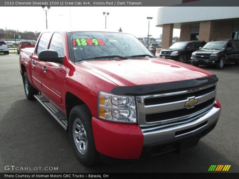 Victory Red / Dark Titanium 2010 Chevrolet Silverado 1500 LS Crew Cab 4x4
