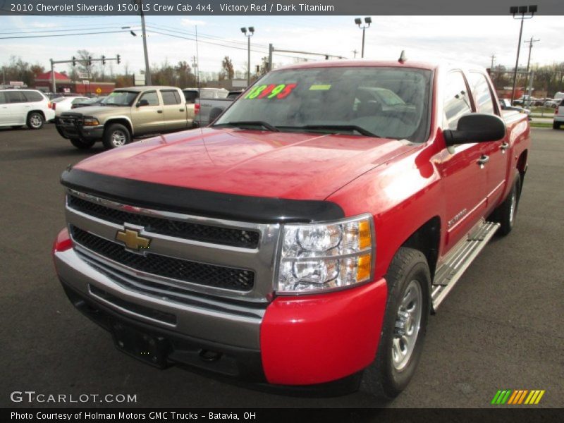 Victory Red / Dark Titanium 2010 Chevrolet Silverado 1500 LS Crew Cab 4x4