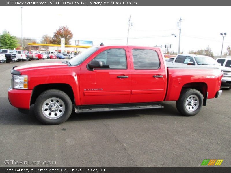Victory Red / Dark Titanium 2010 Chevrolet Silverado 1500 LS Crew Cab 4x4