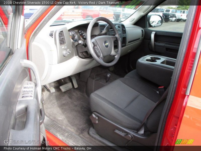 Victory Red / Dark Titanium 2010 Chevrolet Silverado 1500 LS Crew Cab 4x4
