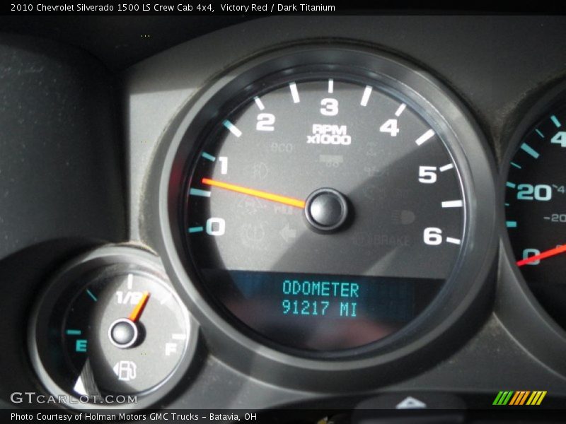 Victory Red / Dark Titanium 2010 Chevrolet Silverado 1500 LS Crew Cab 4x4