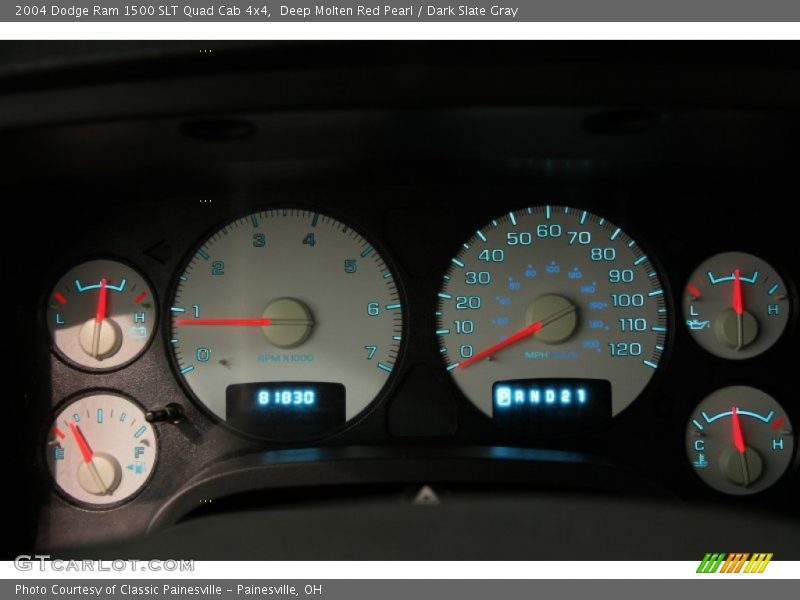 Deep Molten Red Pearl / Dark Slate Gray 2004 Dodge Ram 1500 SLT Quad Cab 4x4