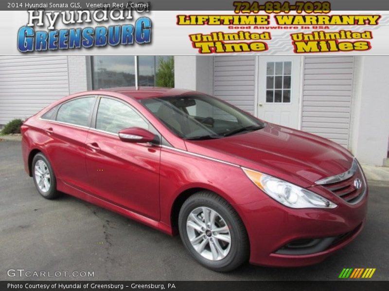 Venetian Red / Camel 2014 Hyundai Sonata GLS