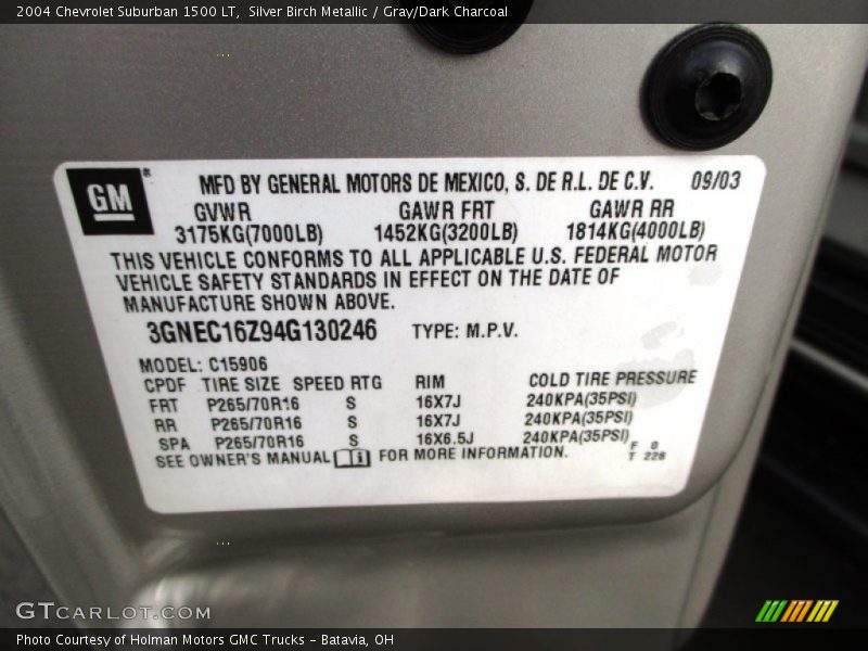 Silver Birch Metallic / Gray/Dark Charcoal 2004 Chevrolet Suburban 1500 LT