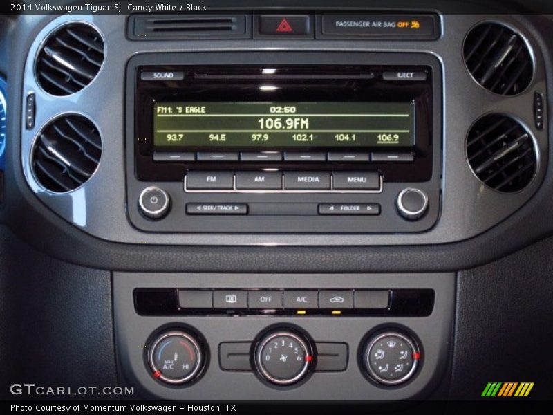 Candy White / Black 2014 Volkswagen Tiguan S