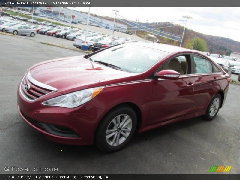 Venetian Red / Camel 2014 Hyundai Sonata GLS