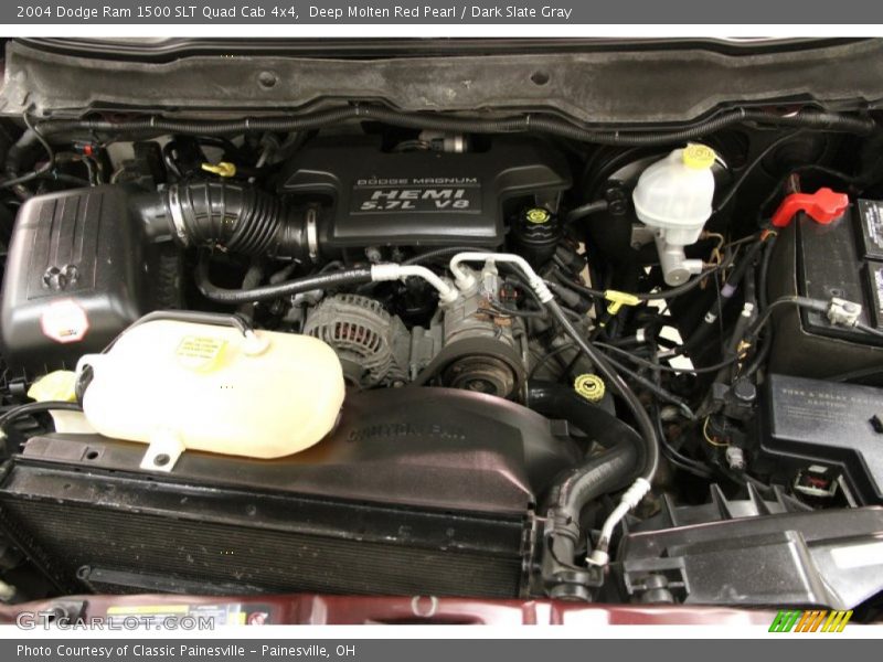 Deep Molten Red Pearl / Dark Slate Gray 2004 Dodge Ram 1500 SLT Quad Cab 4x4