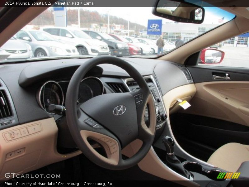 Venetian Red / Camel 2014 Hyundai Sonata GLS