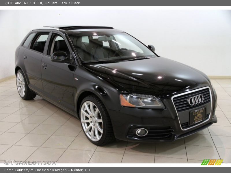 Brilliant Black / Black 2010 Audi A3 2.0 TDI