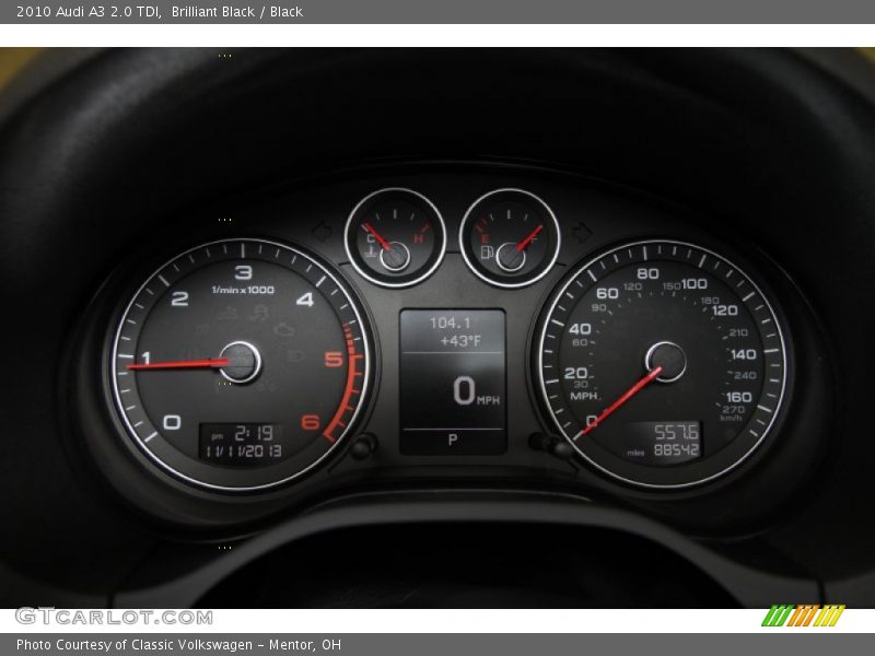 Brilliant Black / Black 2010 Audi A3 2.0 TDI