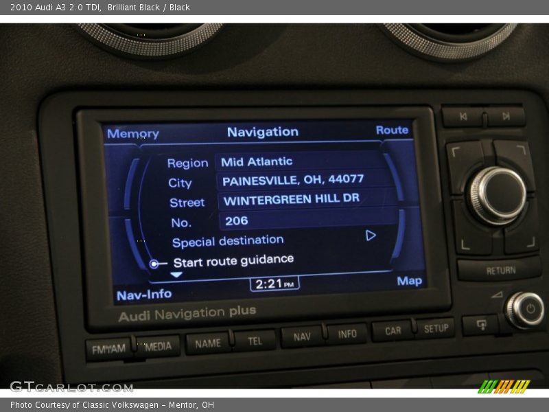 Brilliant Black / Black 2010 Audi A3 2.0 TDI