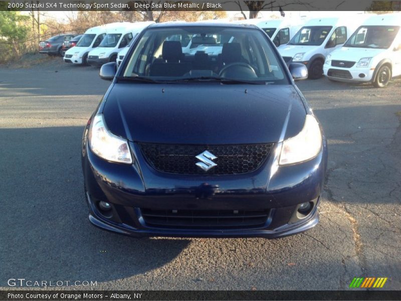 Deep Sea Blue Metallic / Black 2009 Suzuki SX4 Technology Sport Sedan