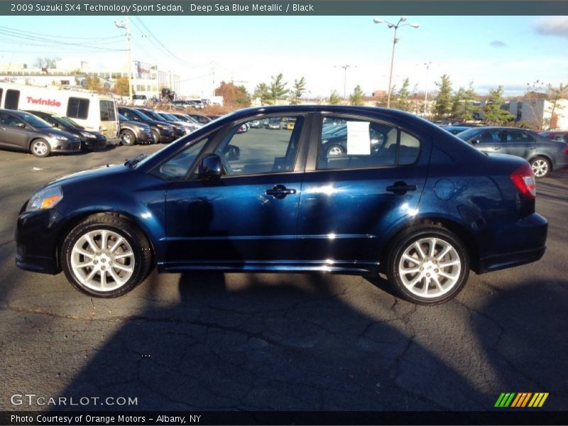Deep Sea Blue Metallic / Black 2009 Suzuki SX4 Technology Sport Sedan