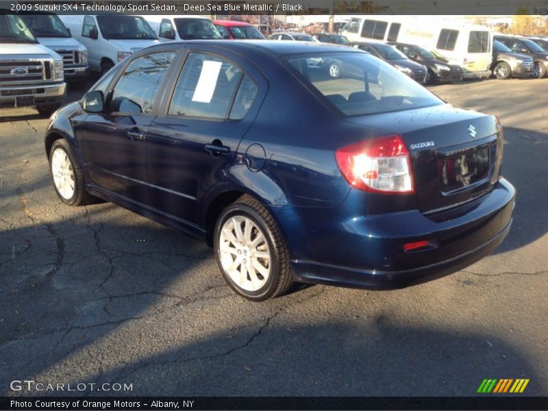 Deep Sea Blue Metallic / Black 2009 Suzuki SX4 Technology Sport Sedan