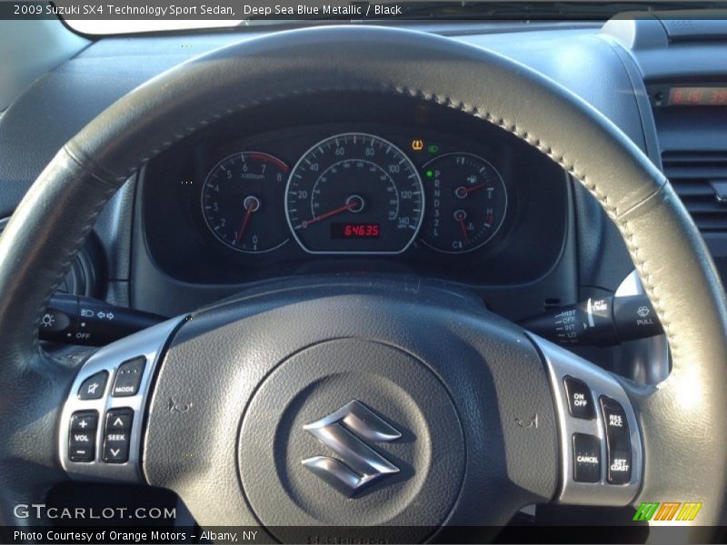 Deep Sea Blue Metallic / Black 2009 Suzuki SX4 Technology Sport Sedan