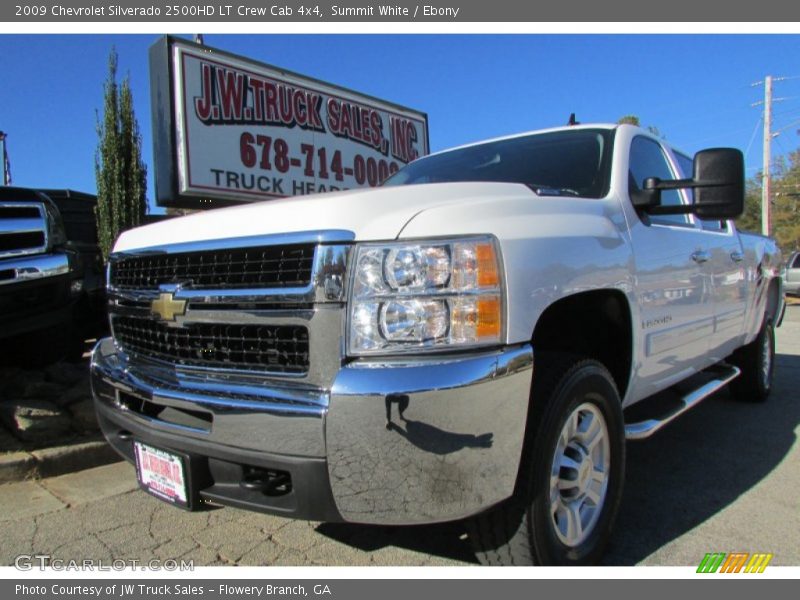 Summit White / Ebony 2009 Chevrolet Silverado 2500HD LT Crew Cab 4x4