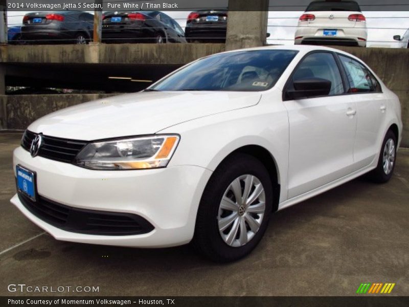 Pure White / Titan Black 2014 Volkswagen Jetta S Sedan
