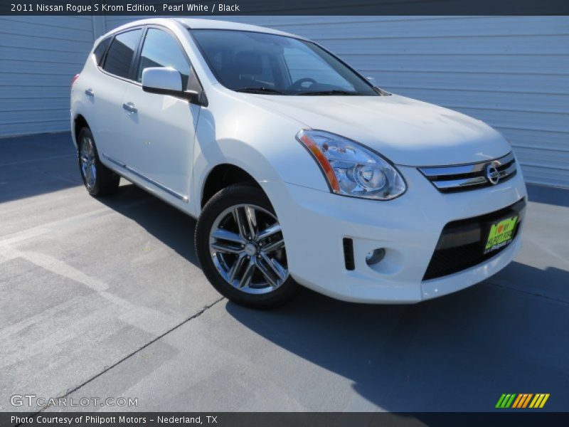 Pearl White / Black 2011 Nissan Rogue S Krom Edition