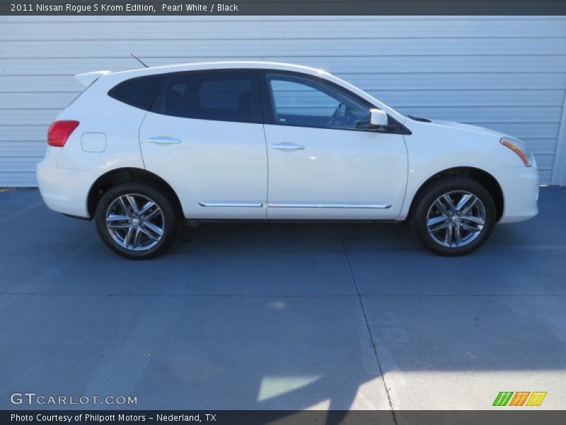 Pearl White / Black 2011 Nissan Rogue S Krom Edition