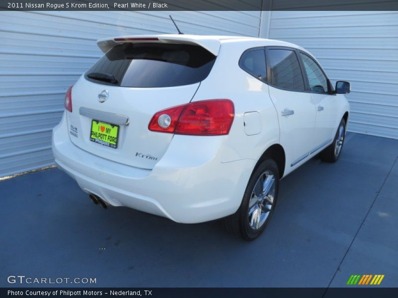 Pearl White / Black 2011 Nissan Rogue S Krom Edition