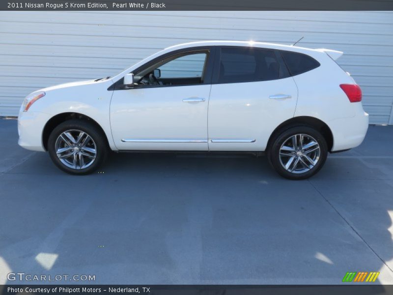 Pearl White / Black 2011 Nissan Rogue S Krom Edition