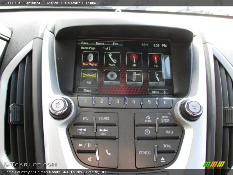 Atlantis Blue Metallic / Jet Black 2014 GMC Terrain SLE